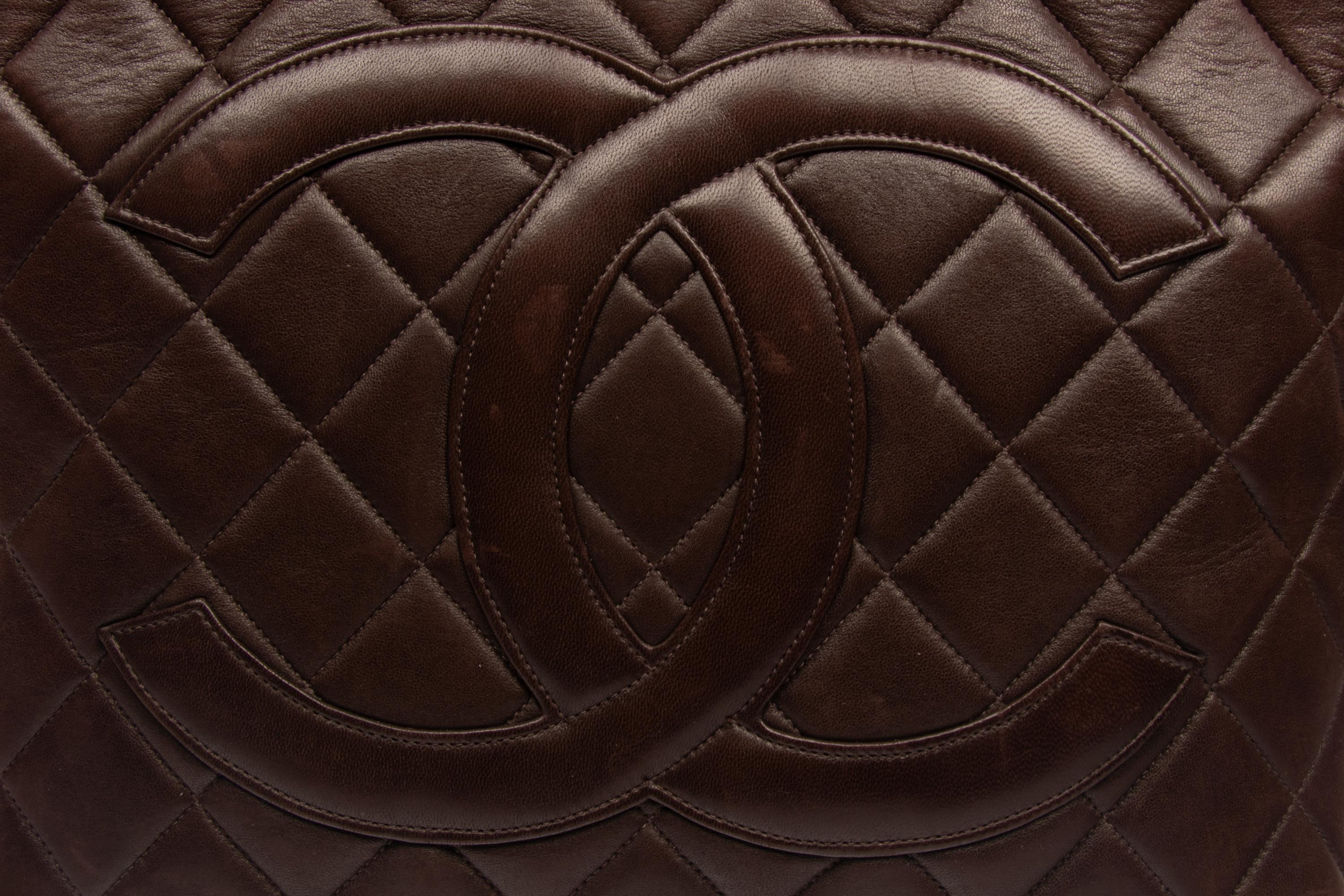 Chanel Medallion Tote in Brown Lambskin