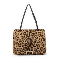 VALENTINO, JAGUAR-PRINT PONY ROCKSTUD BAG