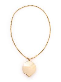 YELLOW GOLD MAGNIFYING GLASS AND FOB CHAIN