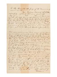 LINCOLN, Abraham (1809-1865). Autograph legal document signed under his firm's name "Logan & Lincoln." Menard County, Illinois, 6 June 1843.