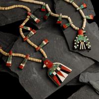 Kewa Depression Era Thunderbird Necklaces