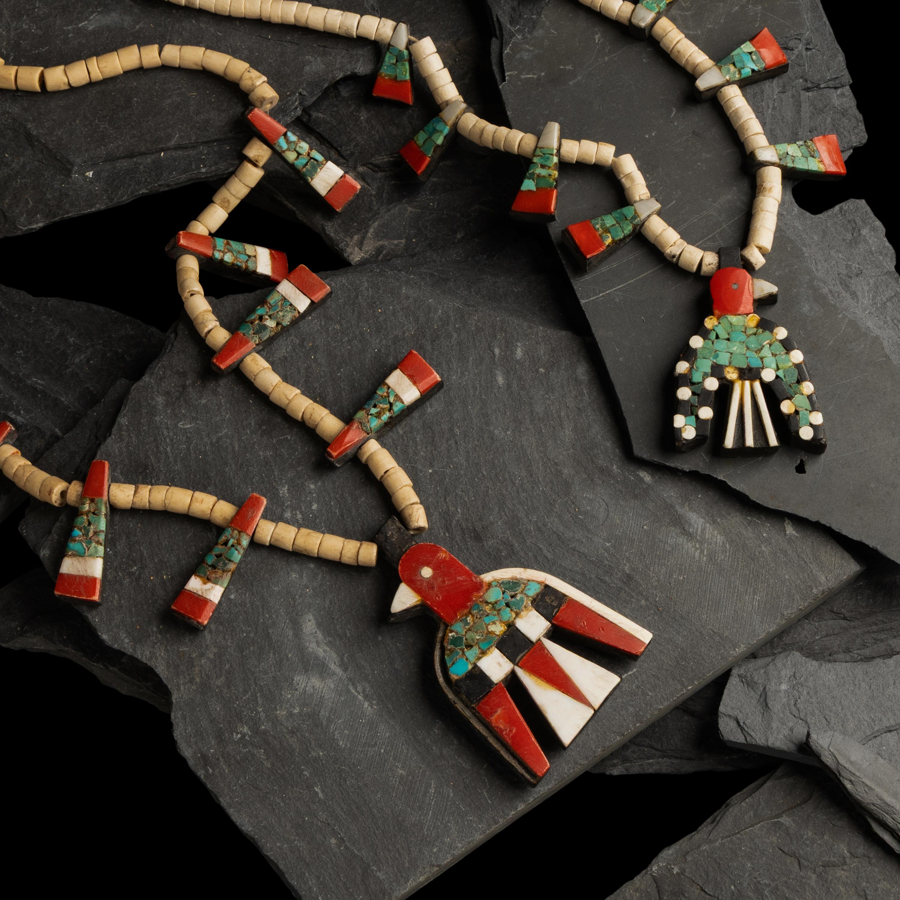 Kewa Depression Era Thunderbird Necklaces