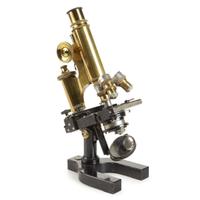 Brass compound monocular microscope Bausch & Lomb Optical Co., Rochester, NY, circa 1897