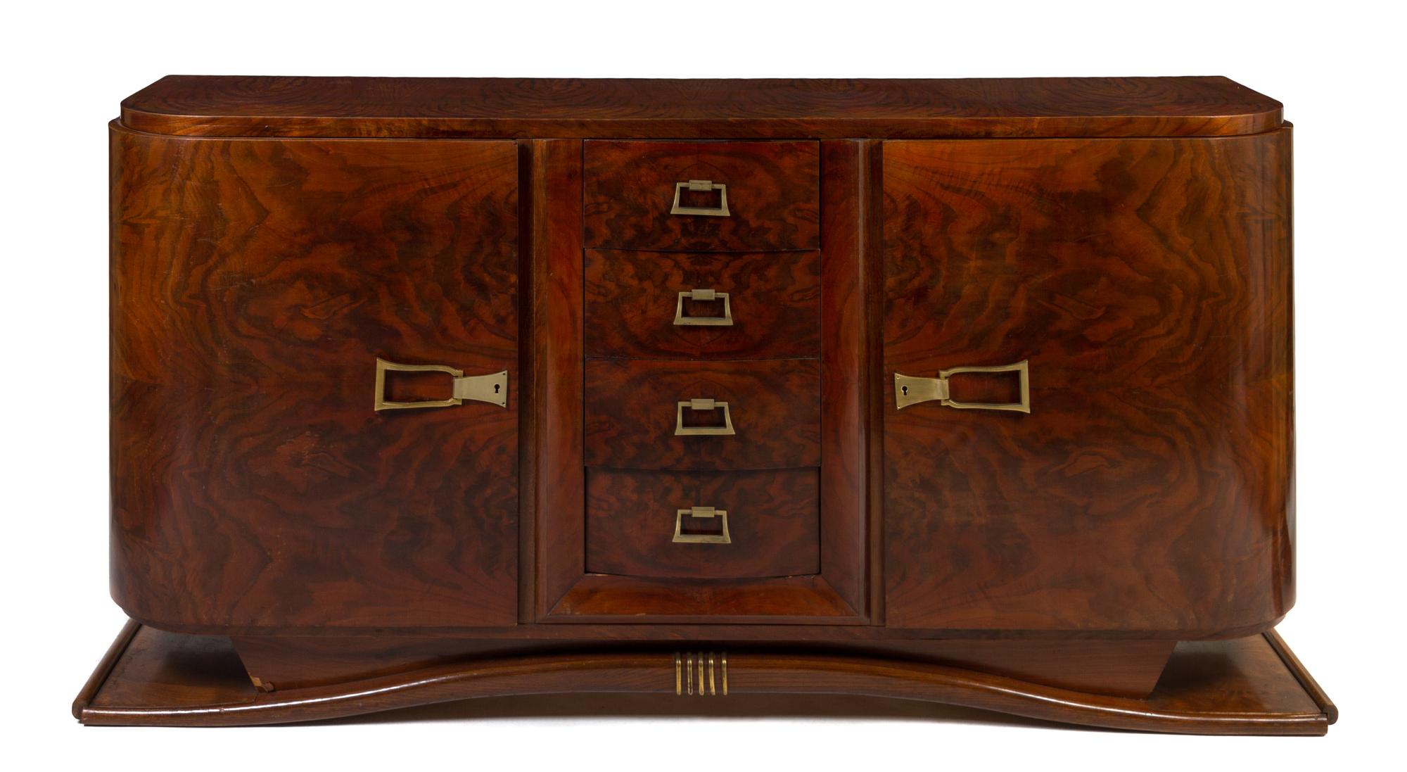 An Art Deco Sideboard Height 38 x width 79 x depth 20 inches.