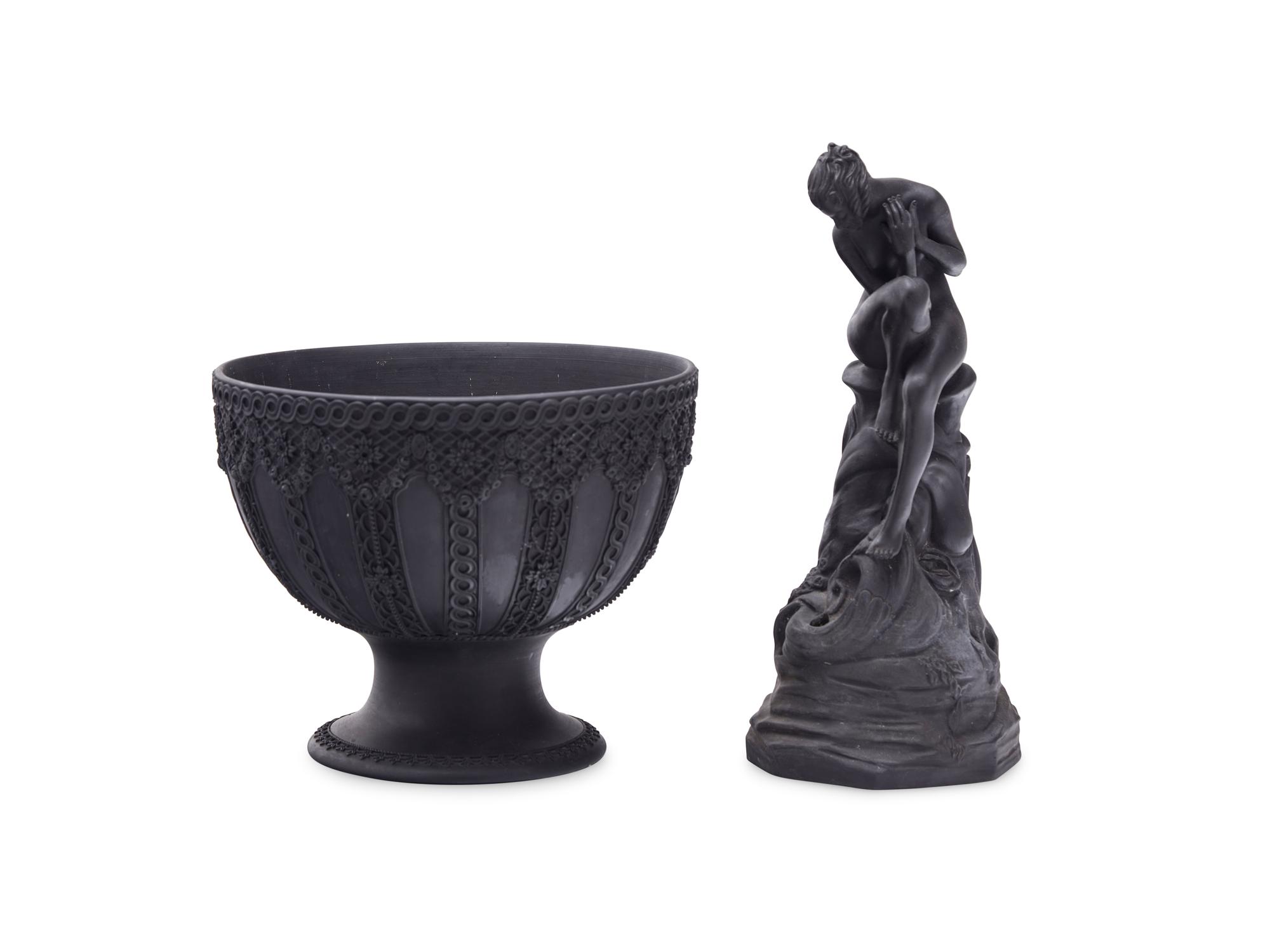 Two Wedgwood Black Basalt Wares