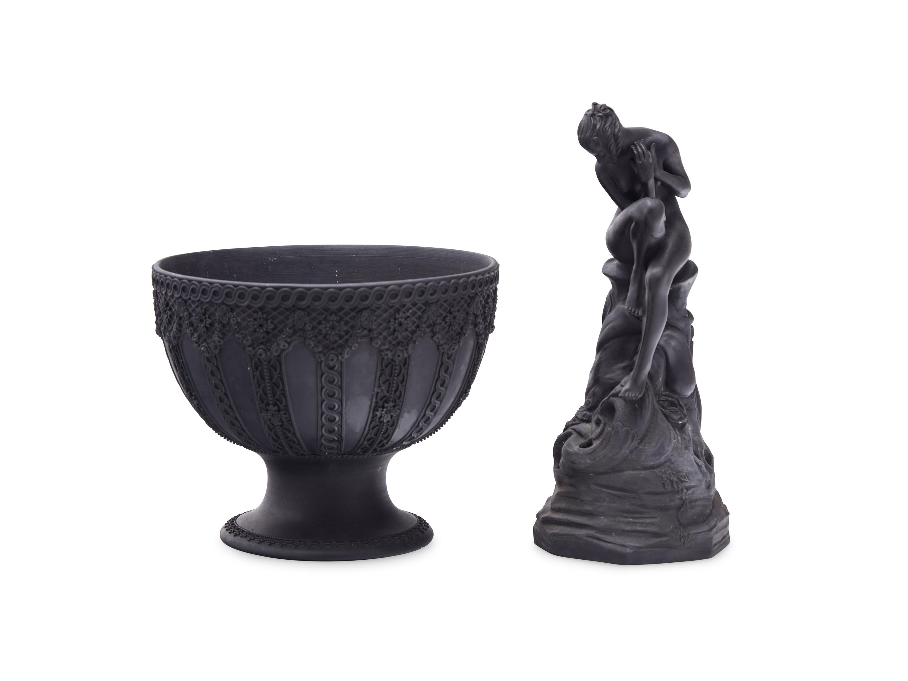 Two Wedgwood Black Basalt Wares