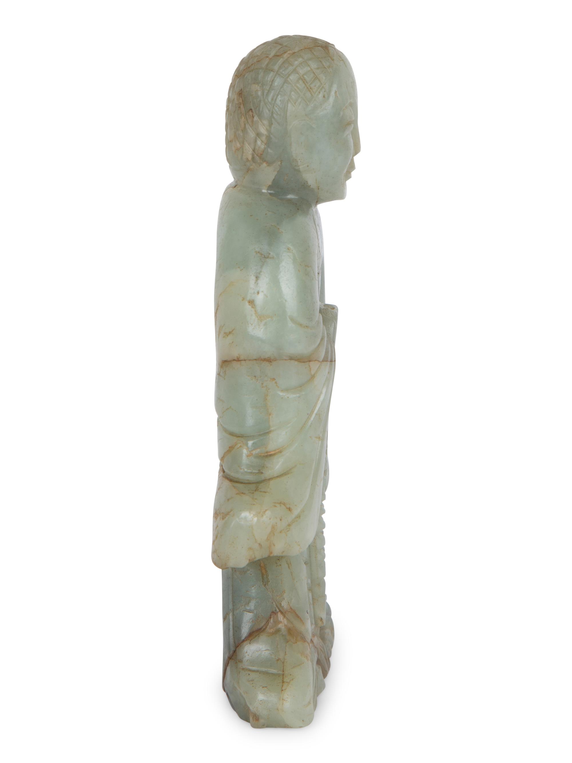 A Chinese Carved Jade Monk — 19TH CENTURY