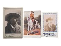 [CODY, William F. "Buffalo Bill" (1846-1917)]. A group of 8 items highlighted by 6 photographs of "Buffalo Bill," comprising: