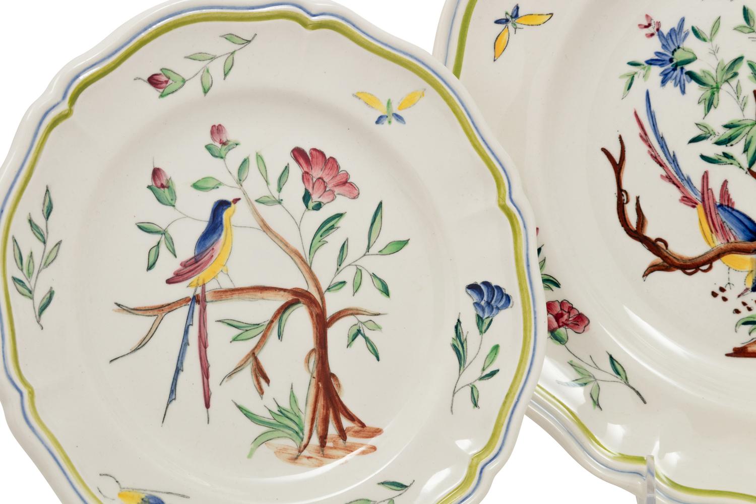 A French Painted Porcelain Dinner Service