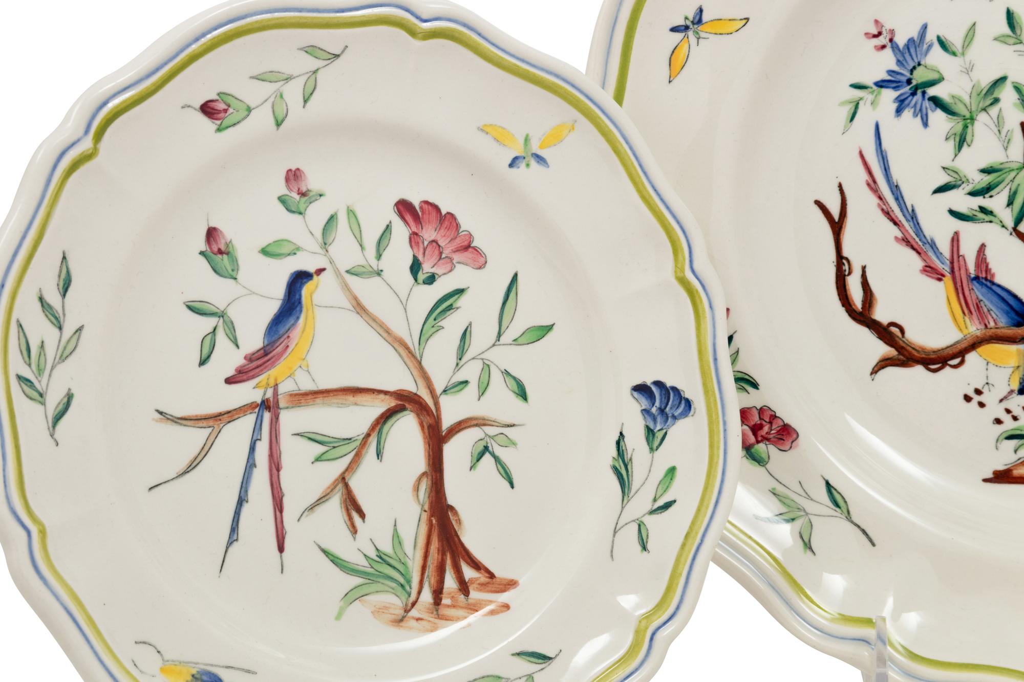 A French Painted Porcelain Dinner Service