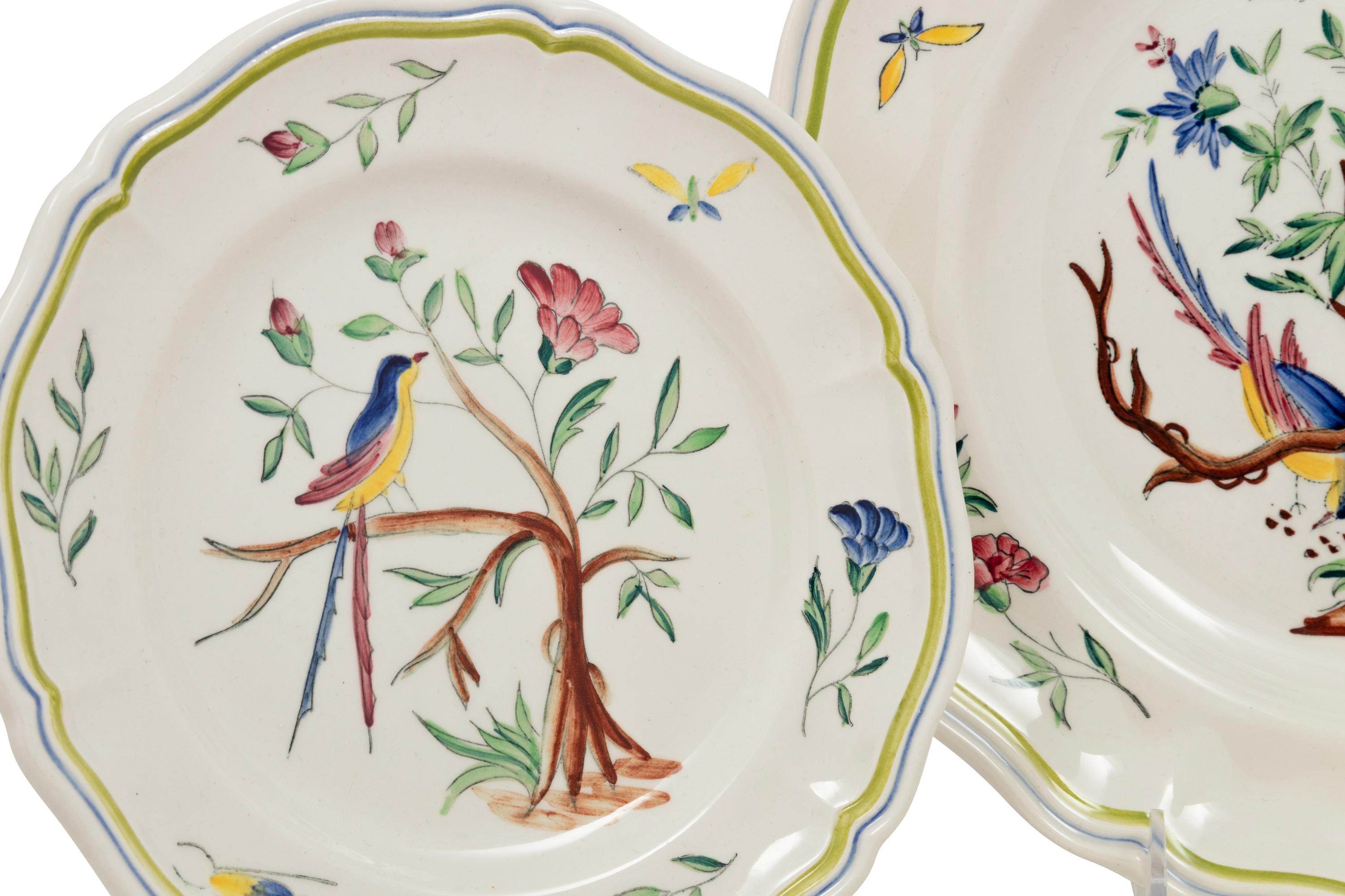 A French Painted Porcelain Dinner Service