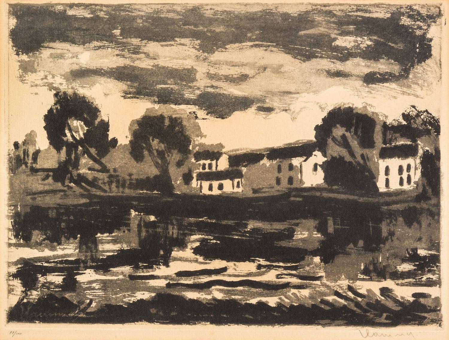 Maurice de Vlaminck, (French, 1876-1958), L'Oise a Cergy, 1926