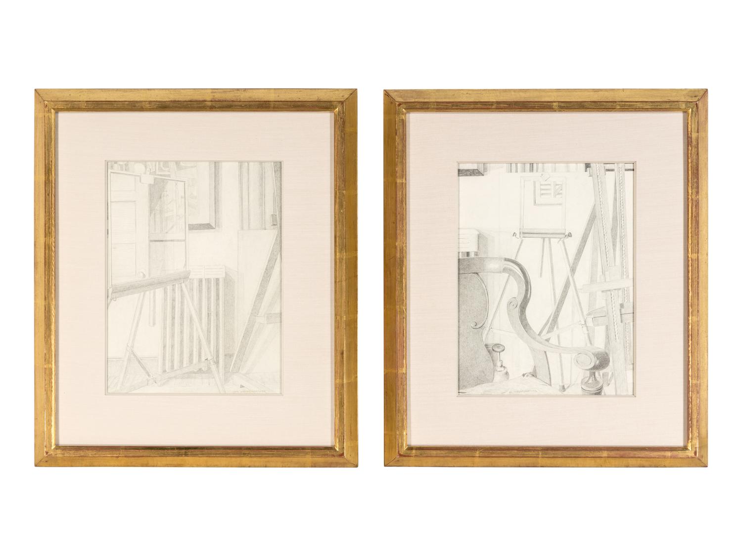 The Studio and The Chair in the Studio (A Pair of Works) , 1938