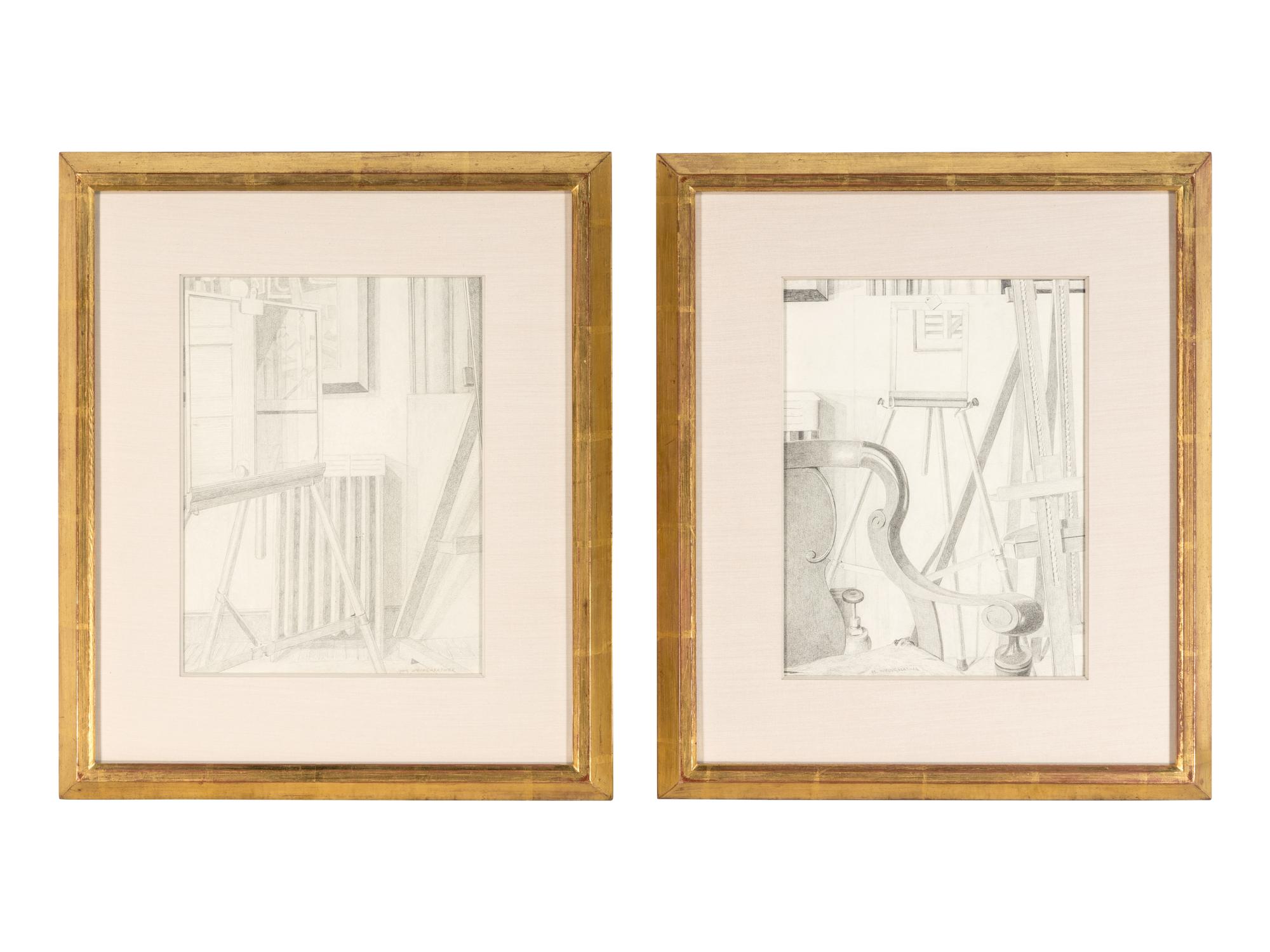 The Studio and The Chair in the Studio (A Pair of Works) , 1938