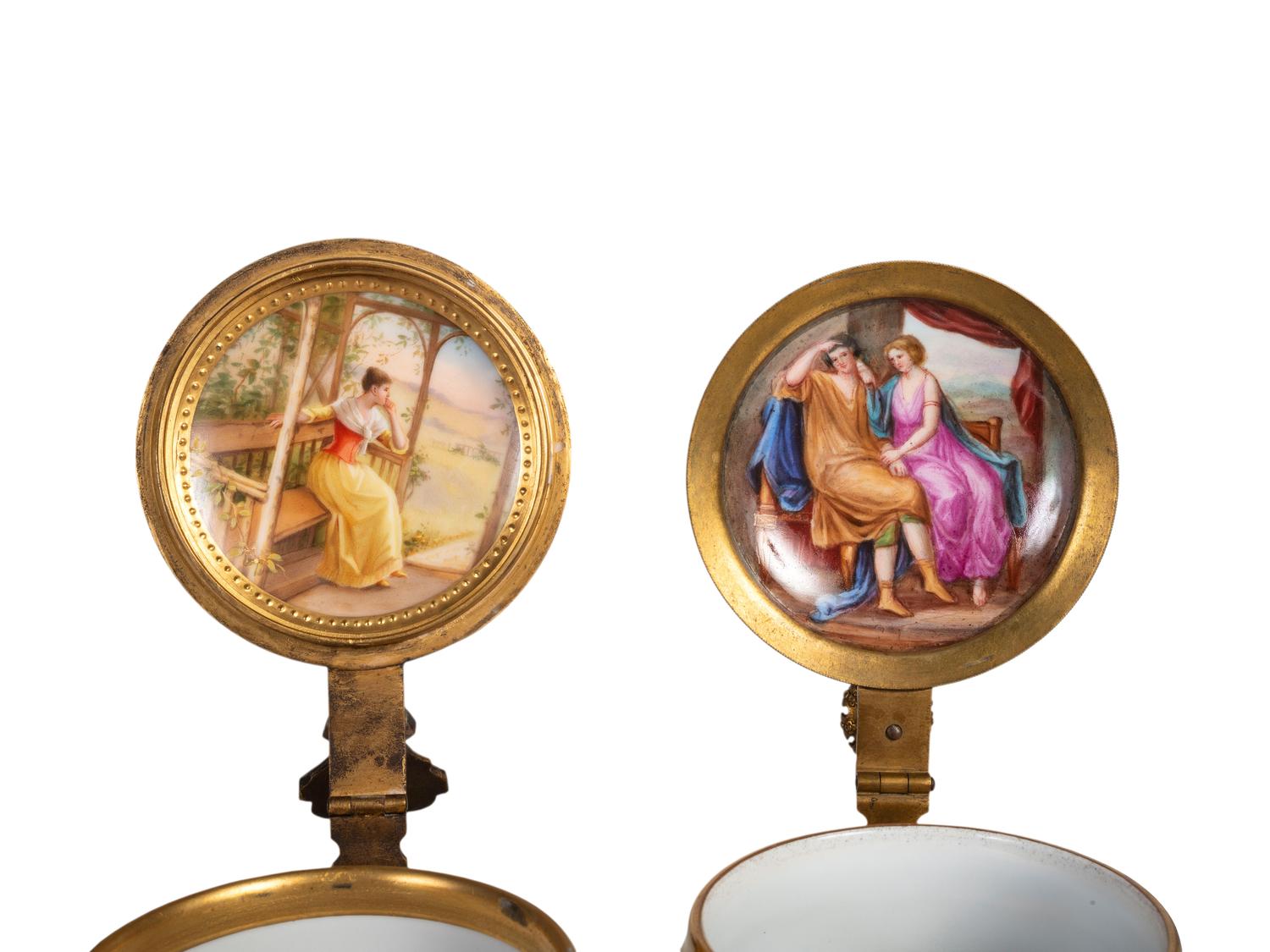 Two Continental Porcelain Tankards