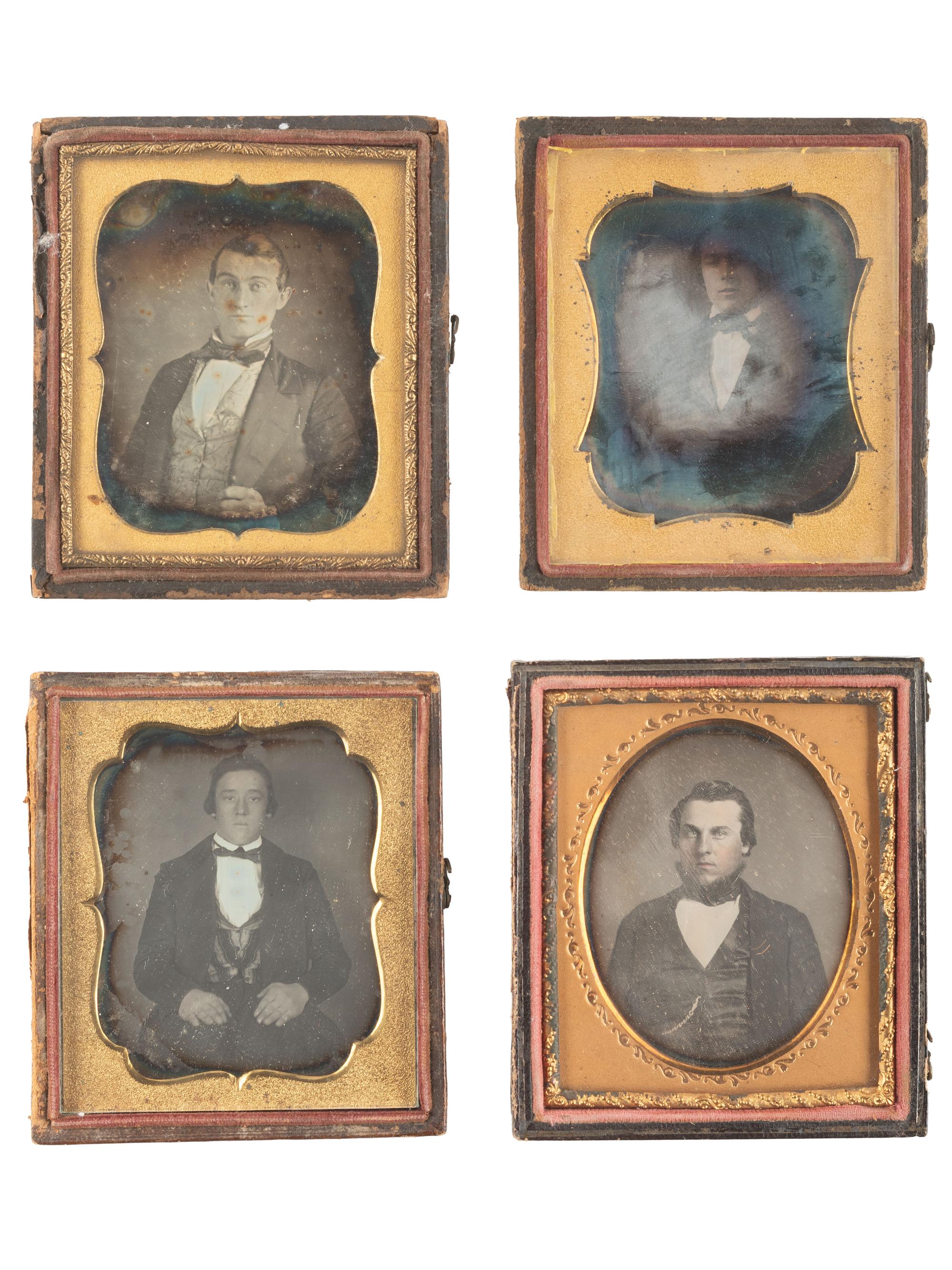 [EARLY PHOTOGRAPHY]. 33 sixth plate daguerreotypes of men, incl. example by HALE.