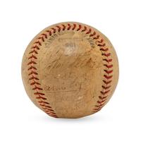 A 1938 World Series Champions New York Yankees Team Signed Autograph Baseball Featuring Lou Gehrig (Beckett Authentication Services Letter of Authenticity)