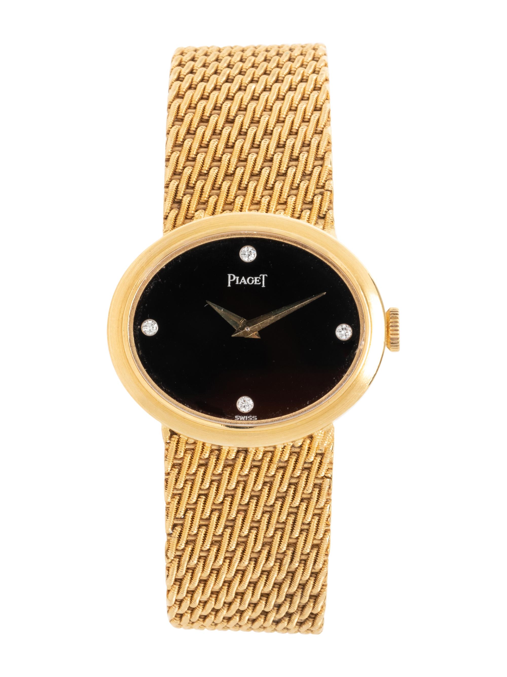 PIAGET, 18K YELLOW GOLD, DIAMOND AND ONYX WATCH