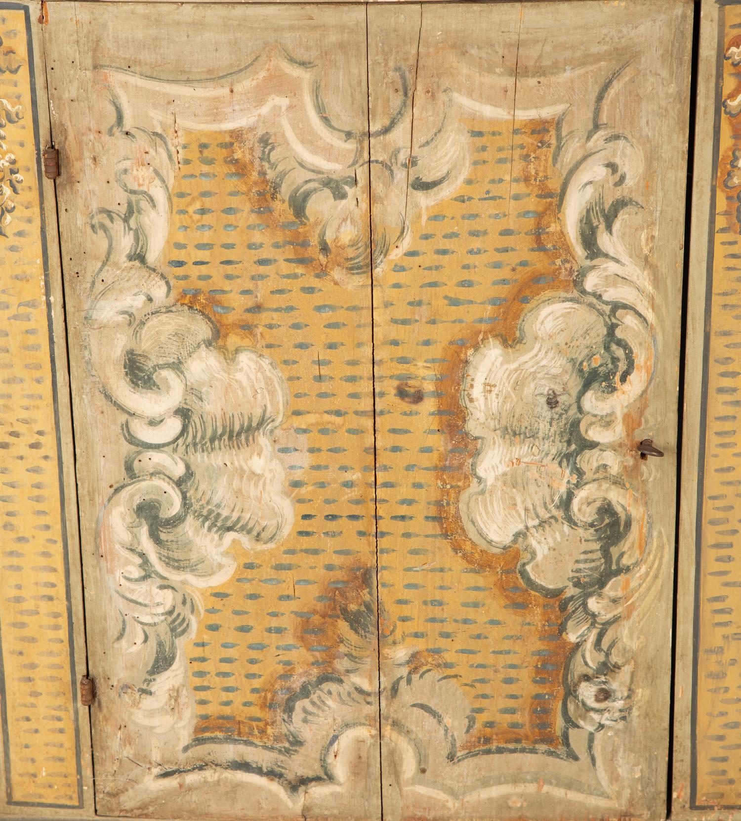 A Pair of Venetian Style Painted Corner Cabinets — 19th Century
