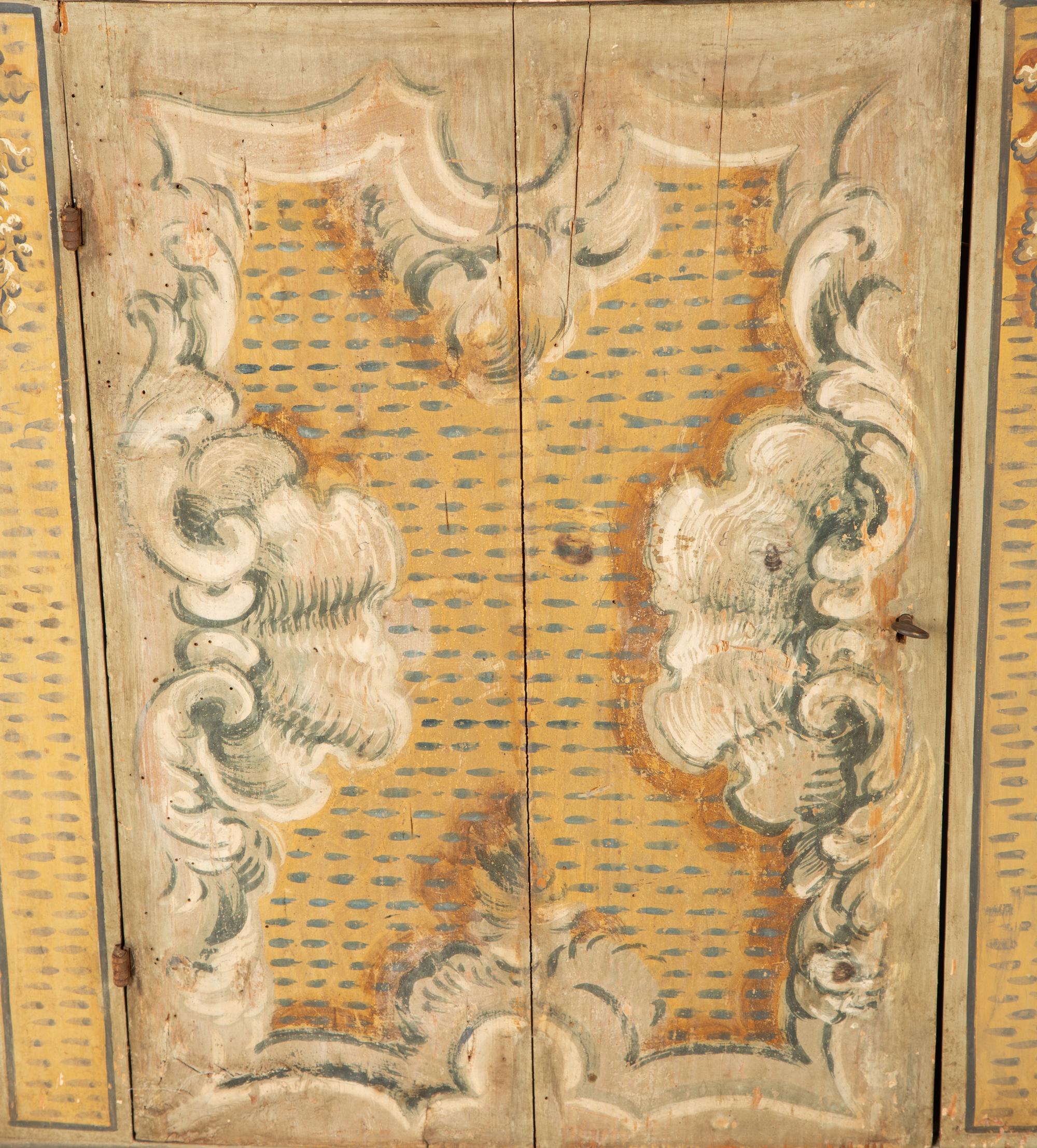 A Pair of Venetian Style Painted Corner Cabinets — 19th Century