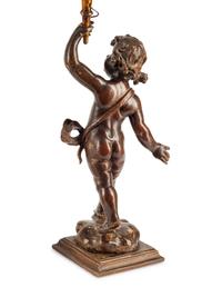 A Pair of Continental Carved Walnut Figures of Putti