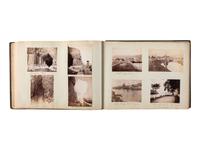 [EARLY PHOTOGRAPHY]. 3 albums documenting international travel. Ca 1892-1898.