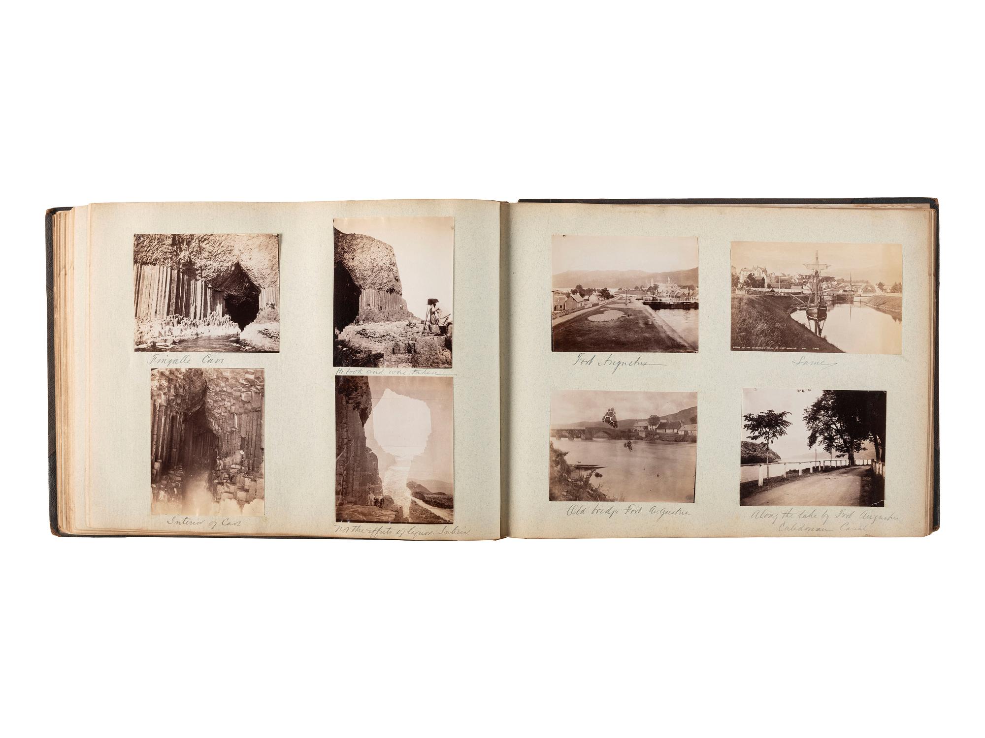 [EARLY PHOTOGRAPHY]. 3 albums documenting international travel. Ca 1892-1898.