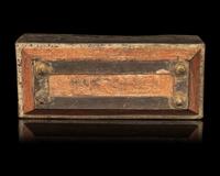 A Chinese Red Painted Grey Pottery Treasure Box