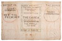 [RELIGION]. A group of 3 illustrated church tent revival banners, incl. Steps "Unto" Christ . [ca 1910s-1920s].