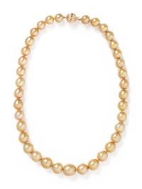 CULTURED GOLDEN SOUTH SEA PEARL NECKLACE