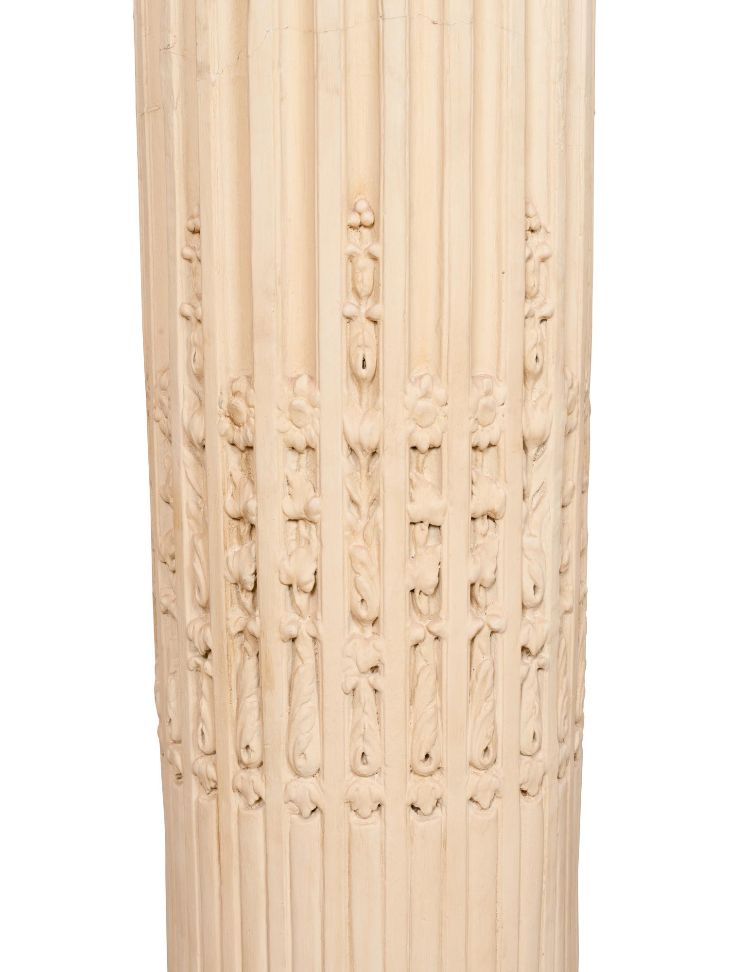 A Pair of Monumental Plaster Corinthian Columns