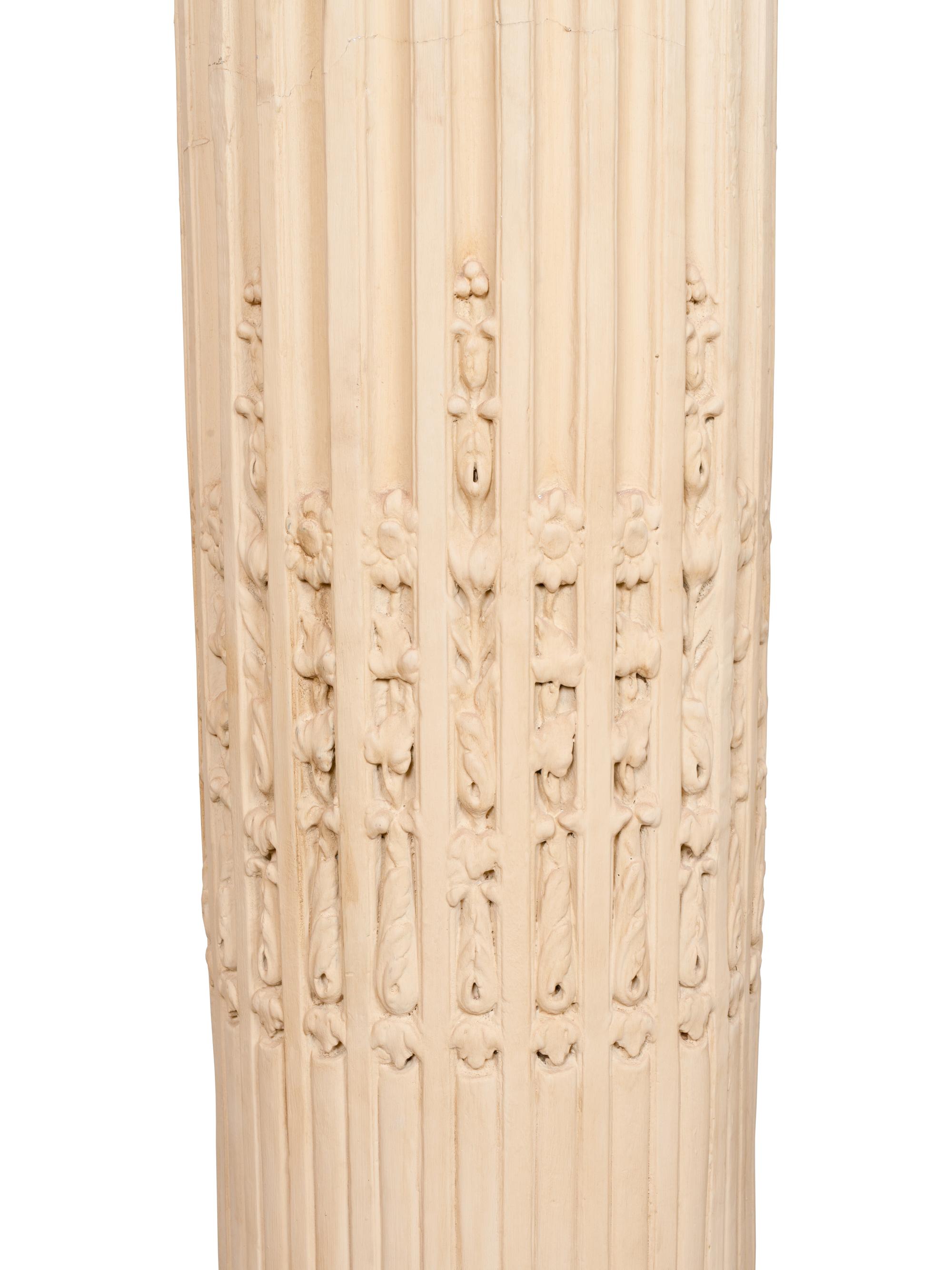 A Pair of Monumental Plaster Corinthian Columns