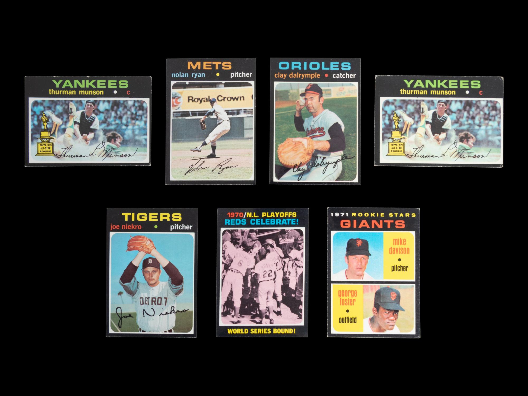 A Group of 28 1971 Topps Baseball Cards Featuring Multiple Hall of Famers and Notables (Including Roberto Clemente and Reggie Jackson),