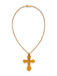 A Late Byzantine Gold Cross Necklace with a Greek Inscription