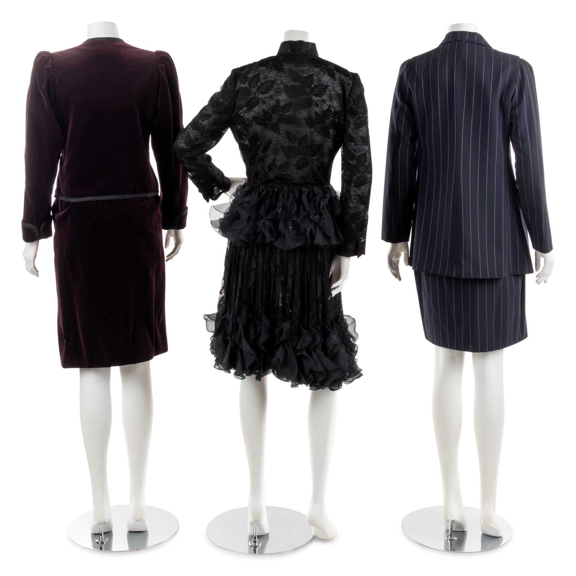 Three Vintage Skirt Ensembles; One Saint Laurent, One Valentino, One Versace, 1980-2000s