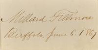 [Presidential] Fillmore, Millard. Cut signature