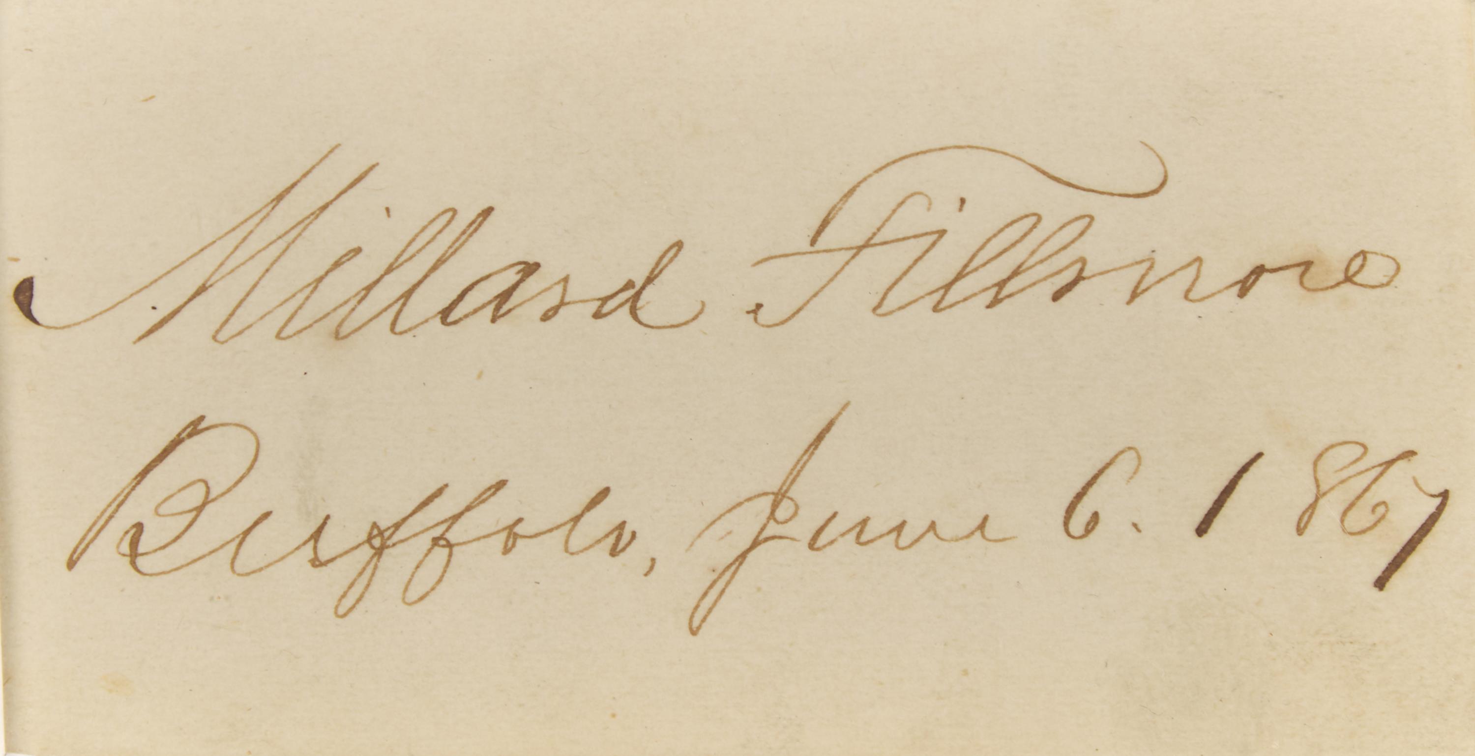 [Presidential] Fillmore, Millard. Cut signature