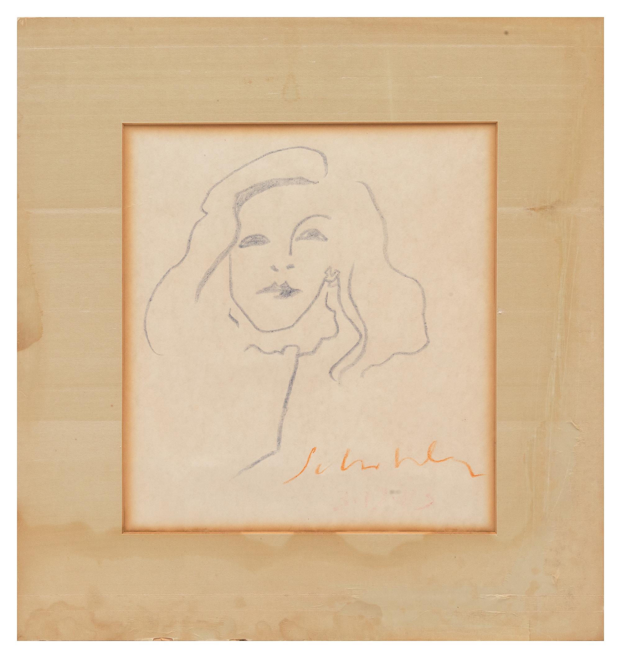 Three Works: Woman with Necklace, Sketch of Donna, Sketch of Superman
