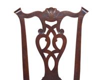 A Pair of Chippendale Carved Walnut Side Chairs