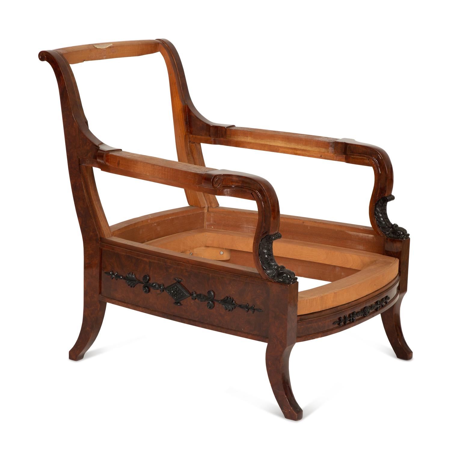 Three Georgian Style Mahogany Armchair Frames