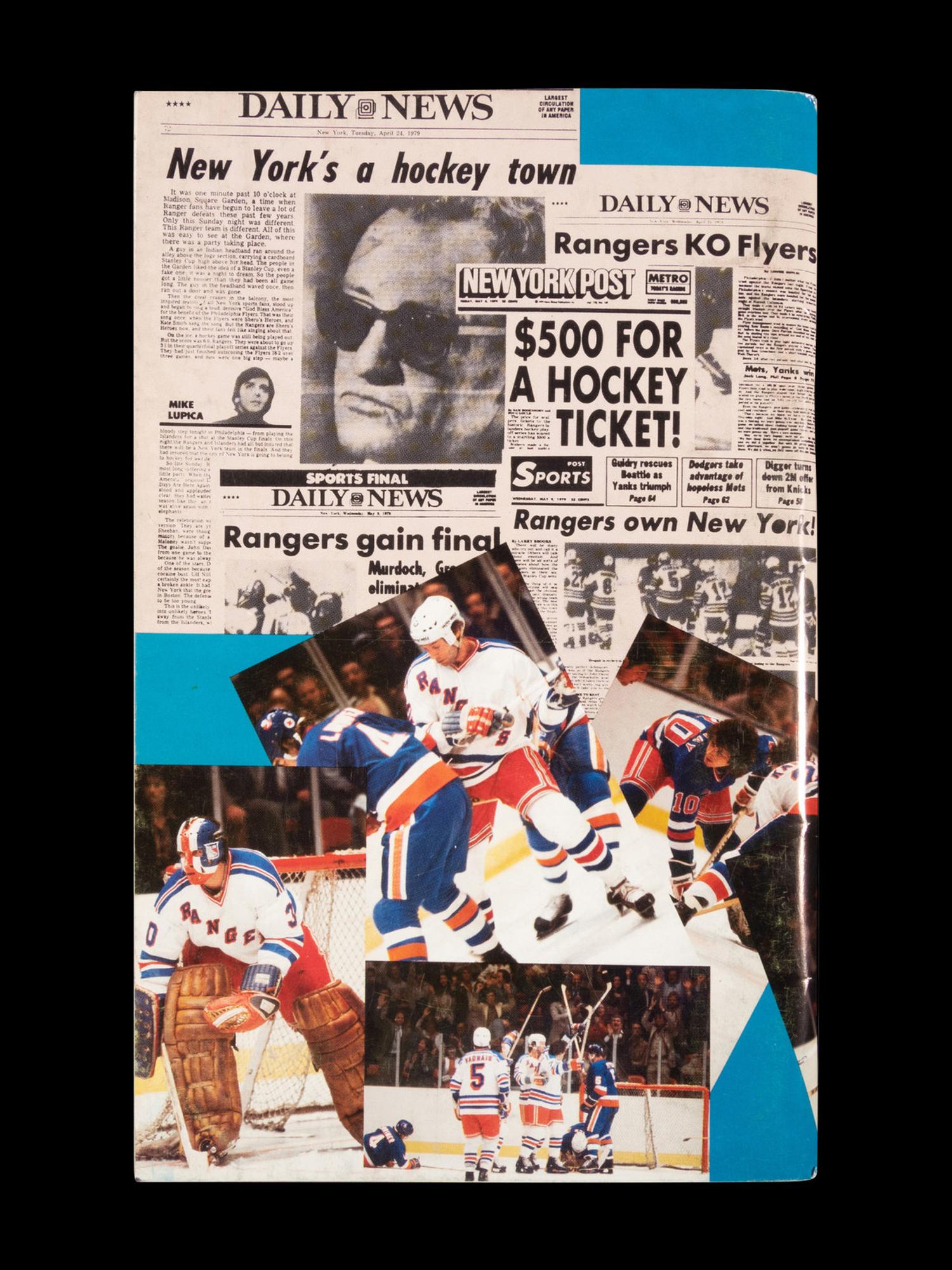 A Group of 16 1960s - 1980s New York Rangers Blue Book Media Guides,