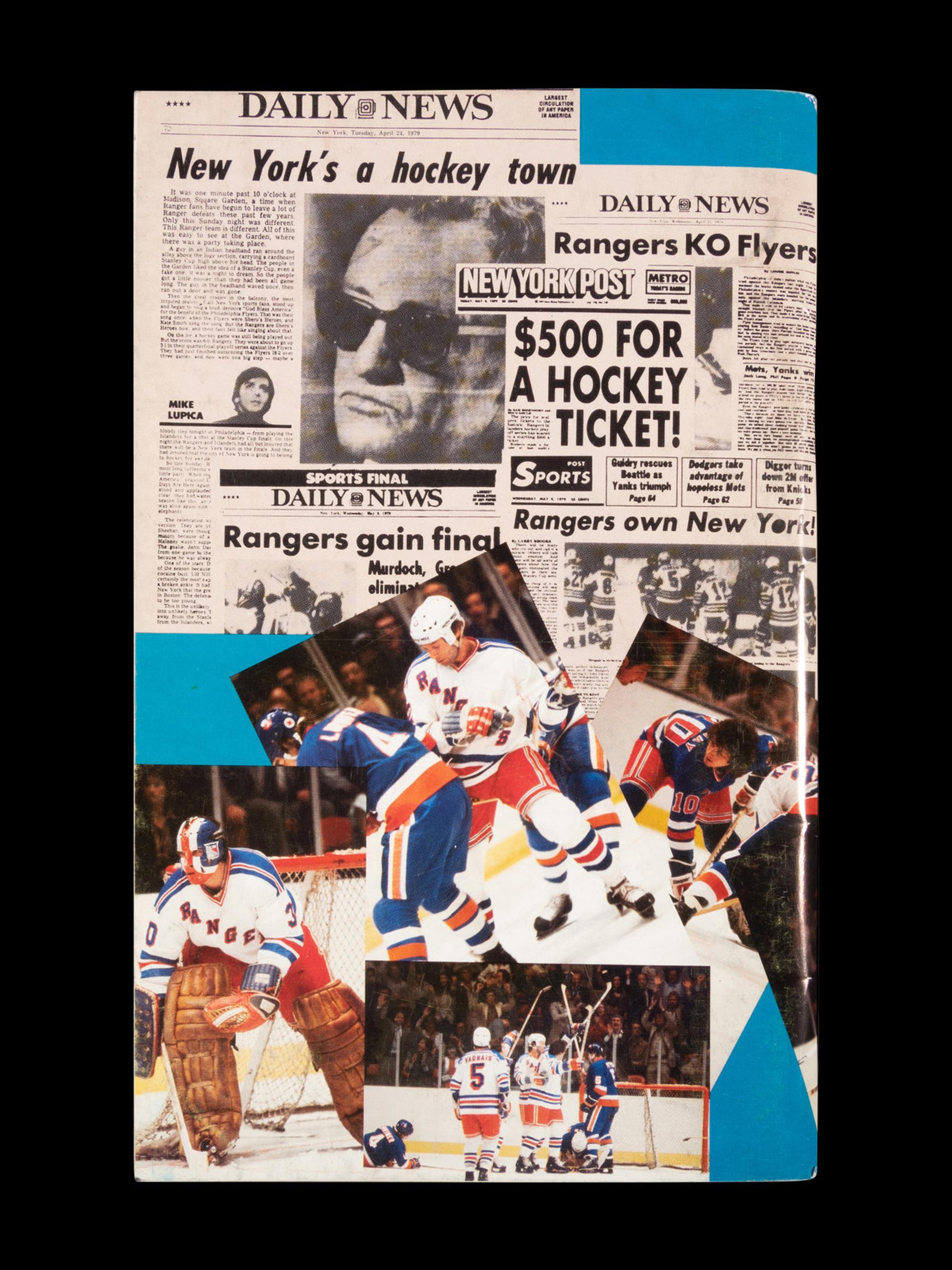 A Group of 16 1960s - 1980s New York Rangers Blue Book Media Guides,