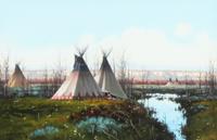 John Paul Strain, (American, b. 1955), Indian Camp, 1982
