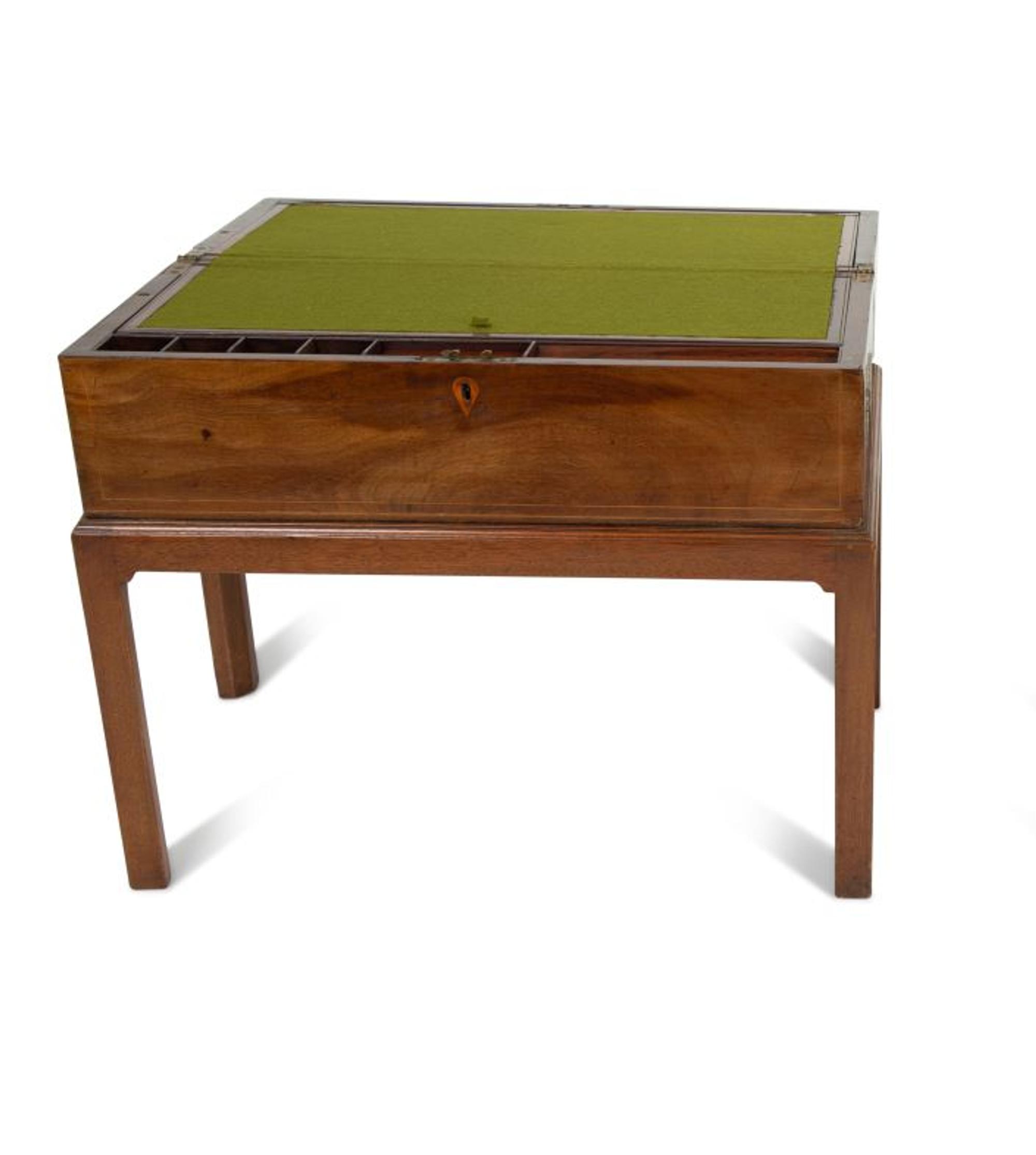 An English Lap Desk on Later Stand — 19TH CENTURY