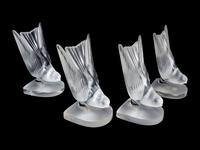 Four Lalique Hirondelle Ornaments