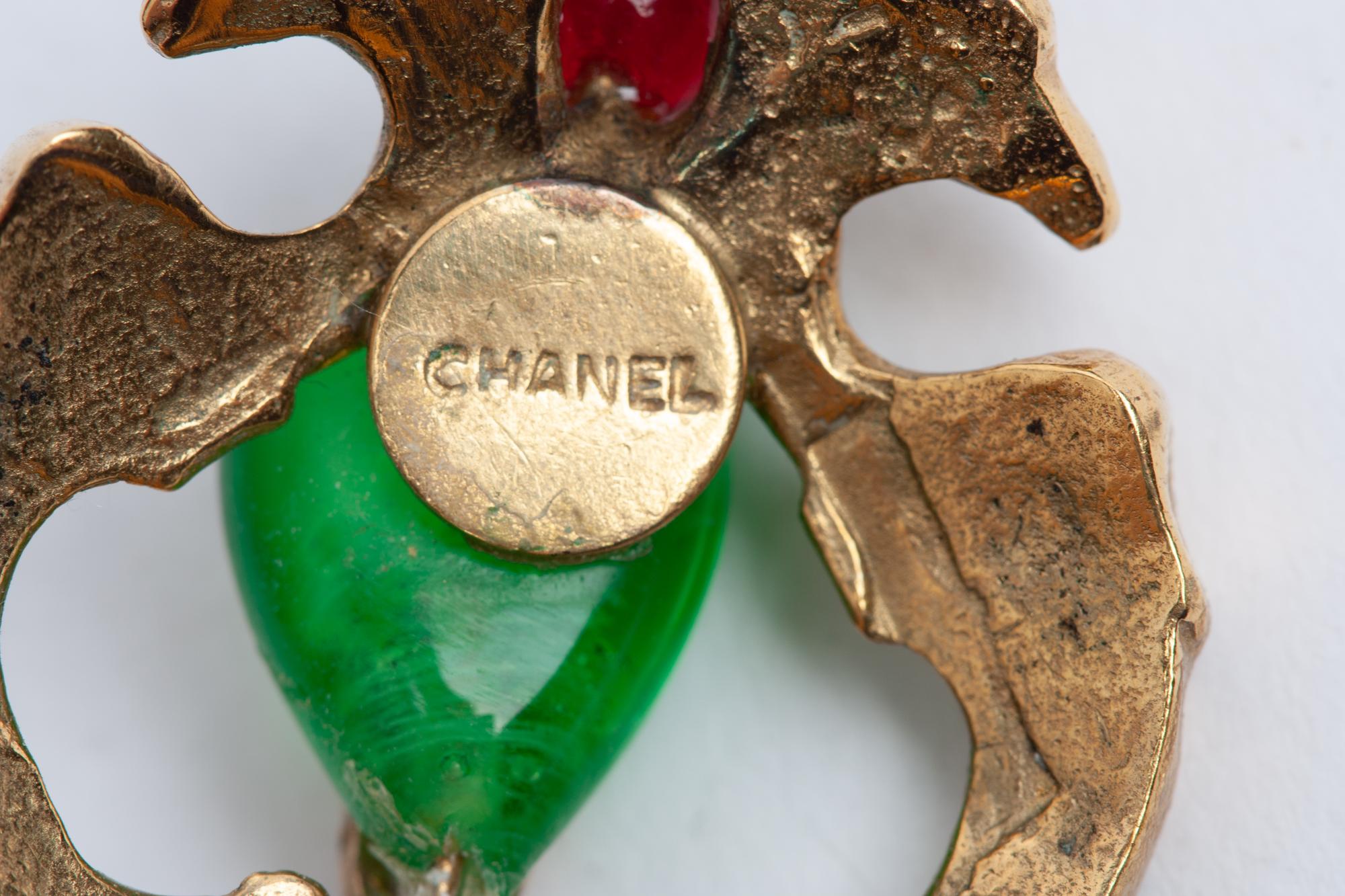 Three Chanel Jewelry Pieces: Earrings and Cuff by Robert Goossens and Pendant Necklace, 1954-74
