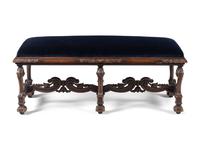 A William and Mary Style Walnut Bench