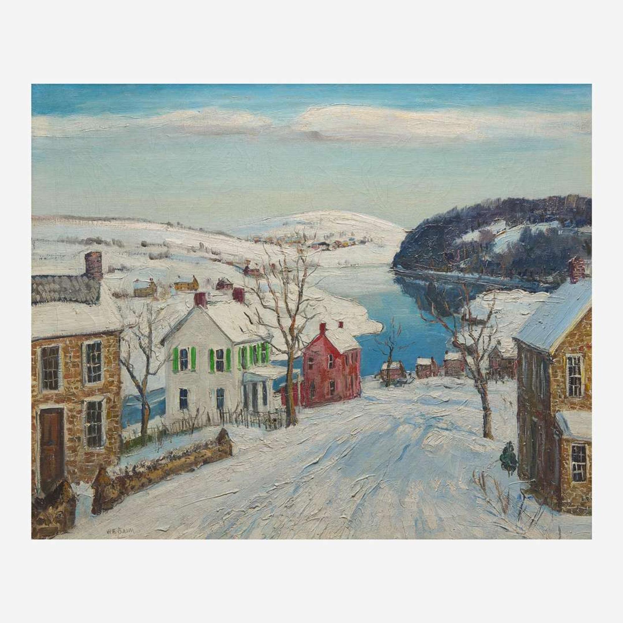 Walter Emerson Baum (American, 1884-1956) Snow-Covered Hills, Sellersville