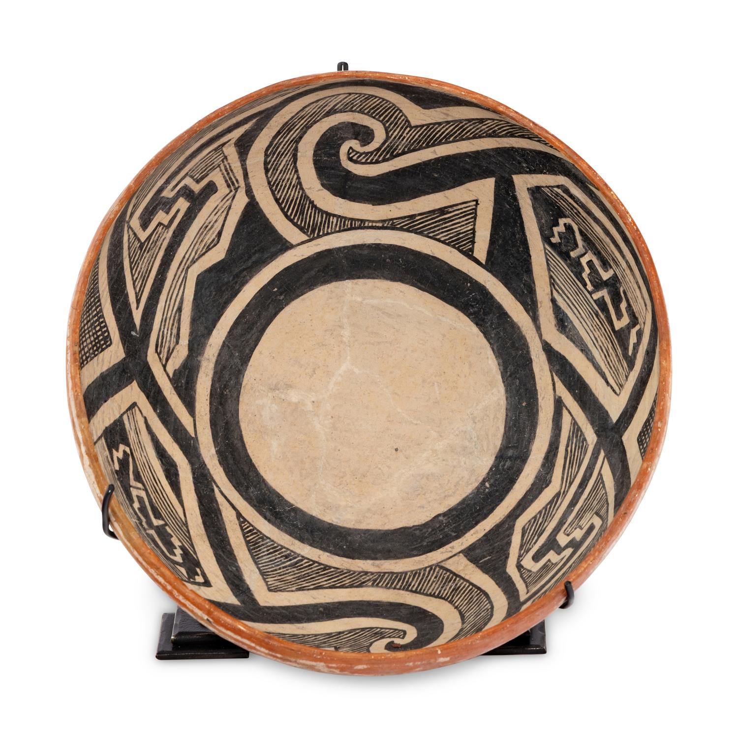 Ancestral Pueblo, Pinto Polychrome Pottery Bowl