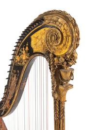 An English or Continental Painted Harp